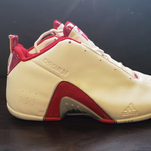 Adidas Chromium II White/Red Basketball Sneakers - Picture 4 of 4